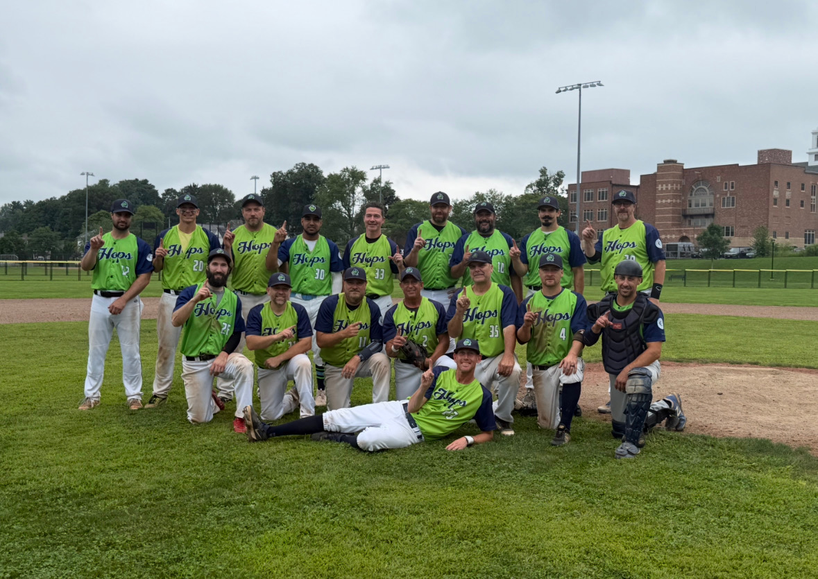 Hebron Hops 2026 Connecticut North MSBL 35+ Division Champions team photo